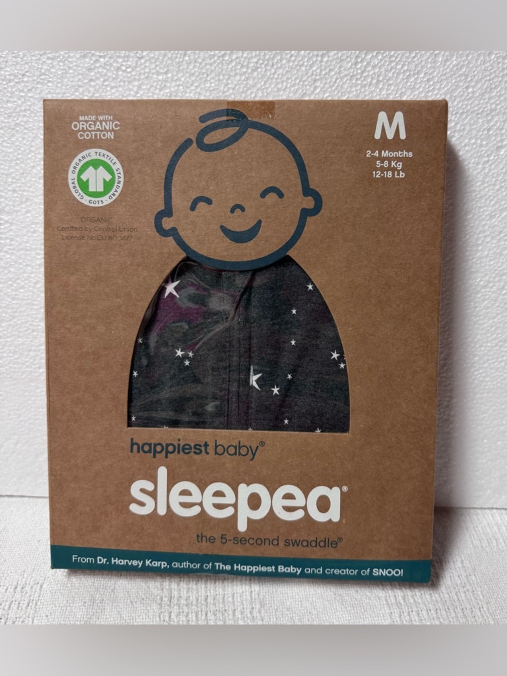 Happiest Baby Snoo Sack Swaddle Size
Medium 2-4 Months 12-18 Lb. Organic Cotton